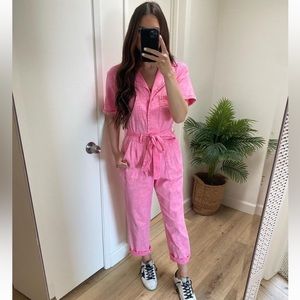 Pink Utility Jumpsuit